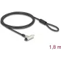 Lucchetto a cavo Navilock 20931 nero argento 1,8 m 4,5 mm