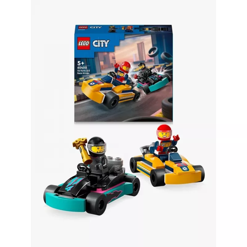 Giocattolo da costruzione LEGO 60400 City Go-Kart con piloti — set con minifigure e veicoli
