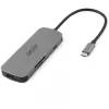 Dongle USB-C 7-in-1 Acer — USB 3.2 Gen 1 Type-C, 3x USB-A, HDMI, SD/MicroSD, 100W PD, argento