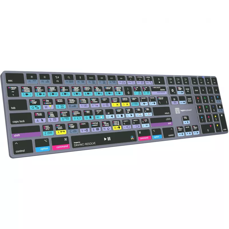 Logickeyboard DaVinci Resolve 18 Titan LKB-RESB-TM-UK tastiera per Mac, layout UK