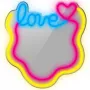 Luce LED neon per specchio MANTA MASNL131MT – design 'LOVE', illuminazione LED neon integrata
