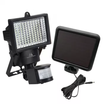 Maclean MCE442 Faretto LED solare con rilevatore di movimento lampada da parete crepuscolare IP44 6W 6000K