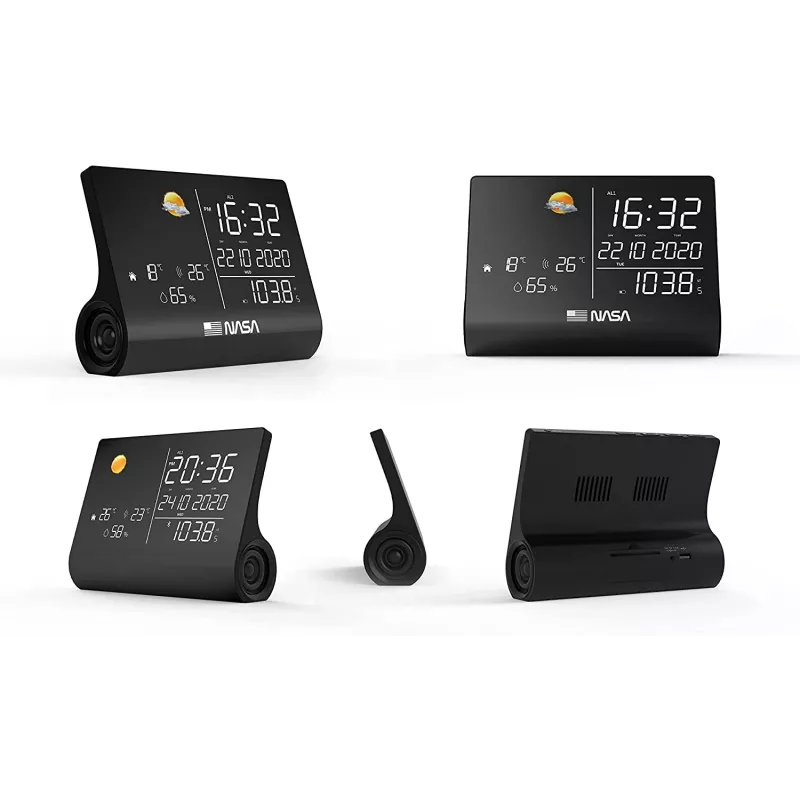 Nasa WSP1300 Black stazione meteo/altoparlante BT