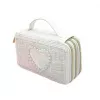 Astuccio in tweed a 3 scomparti bianco