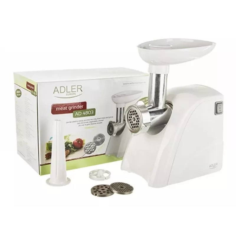 Adler AD 4803 tritacarne 800 W acciaio inox, bianco