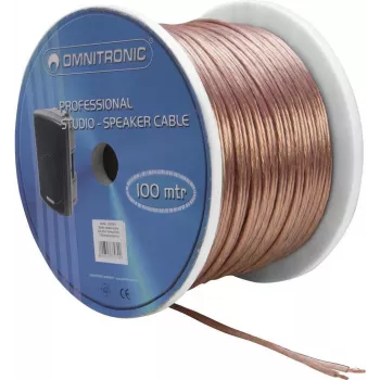 Cavo per altoparlanti Omnitronic 30300611, 2x2,5 mm², rotolo da 100 m