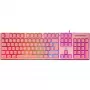 Deltaco GAM-021-RGB-P-DE - formato completo (100%) - USB - interruttori a membrana - QWERTZ - rosa
