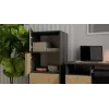 Comodino ALMA, antracite/rovere artisan