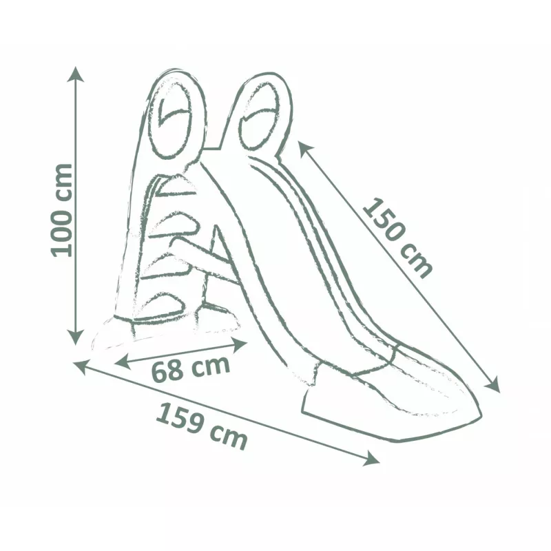 Smoby 7600820509 Life My Slide scivolo, 150 cm, con attacco per l'acqua, in plastica riciclata, dai 2 anni