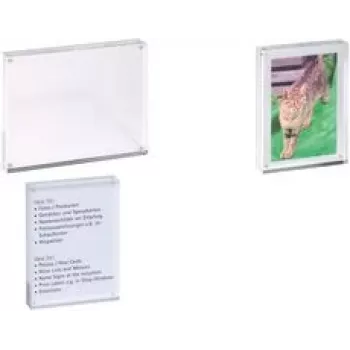 Cornice portafoto MAUL (L)211 x (P)149 x (A)30 mm, trasparente in acrilico, utilizzabile in verticale o orizzontale, su entrambi i lati - 1 pezzo