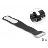 Supporto fermacavi DeLOCK 19603 chiusura in velcro nero 127x20 mm 5 pz.