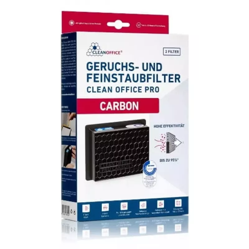 Filtro antipolvere Cleanoffice Carbon 150 x 120 x 50 mm — 2 pezzi