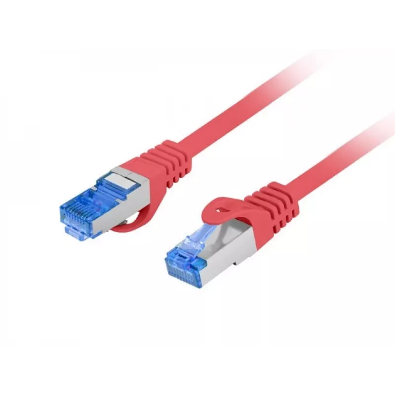 Cavo patch LANBERG S/FTP CAT.6A 0.5M rosso LSZH