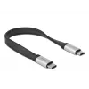 Cavo USB DeLOCK 85926 USB 3.2 Gen 2 0,22 m USB C nero argento