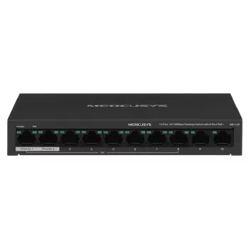 Switch Mercusys MS110P 10 porte 10/100Mbps POE+ 8 porte (Versione 1.0)