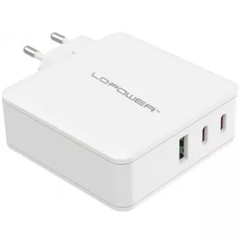 Caricabatterie da interno LC-Power LC-GAN-100 caricabatterie universale a ricarica rapida bianco