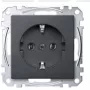 Presa con contatto di protezione tipo F Merten MEG2301-0414, 16 A, 250 V, antracite