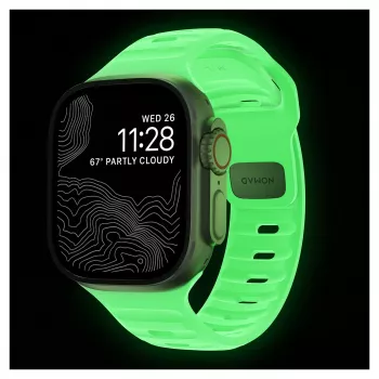 Cinturino Nomad Sport Band verde chiaro in gomma — larghezza 21,5 mm, polso 160–195 mm
