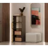 Comodino ALMA, antracite/rovere artisan