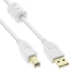 Cavo USB Microconnect USBAB2WF USB 2.0 2 m USB A USB B bianco