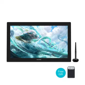 Tavoletta grafica HUION Kamvas Pro 24 4K GT2401 — 23,8 inch QLED 3840×2160, 16:9, 8192 livelli di pressione