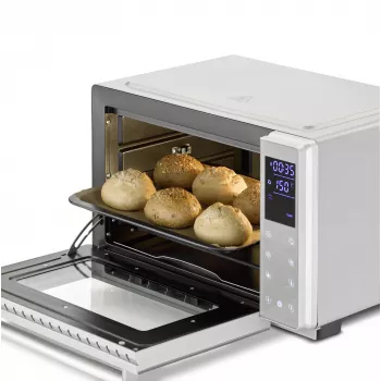 Forno compatto Caso Bake & Style 26 Touch 1500 W argento – mini forno da piano di lavoro, larghezza utile 26 cm