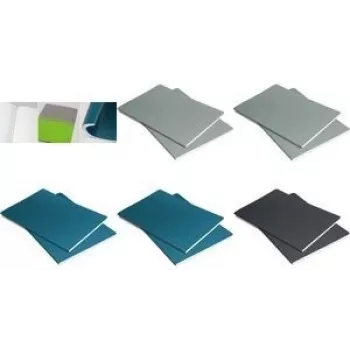 Sigel Linescape LS306 Quaderni, A5, a quadretti, grigio scuro/grigio chiaro, copertina morbida, 68 pagine, 2 pz.