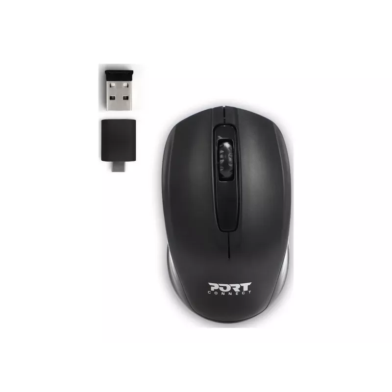 Port Designs PREMIUM PACK 17.3 501874 borsa a tracolla per laptop 43,9 cm (17,3 pollici) con mouse wireless, poliestere, nera
