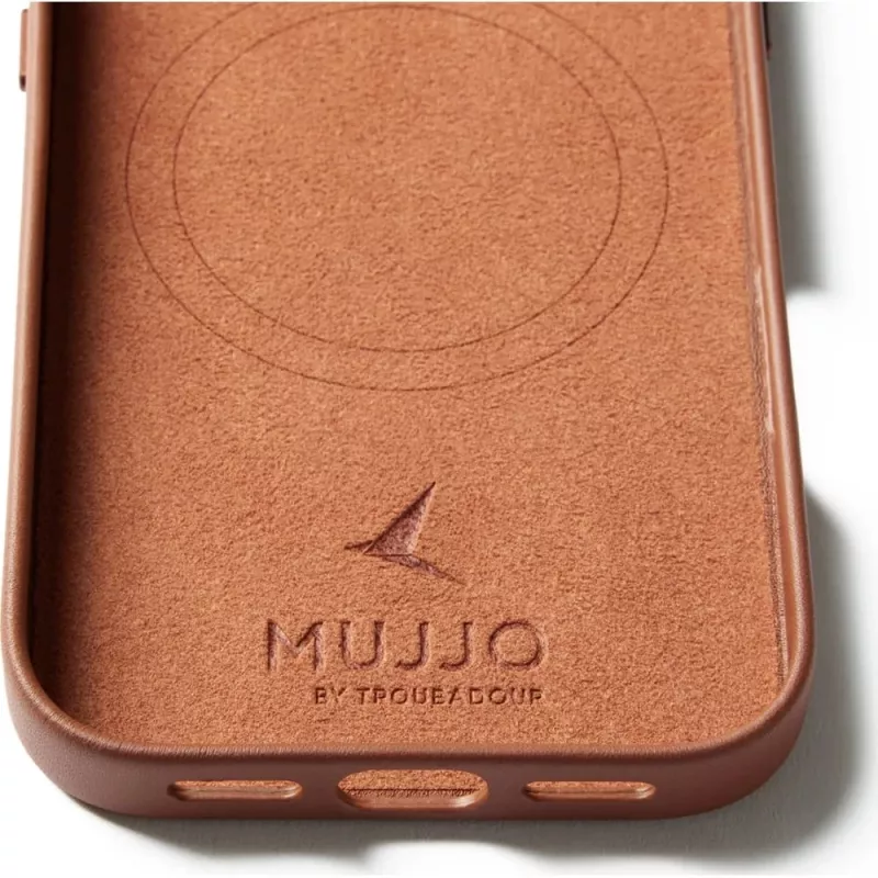 Mujjo Full Leather Case MagSafe custodia per iPhone 17 marrone