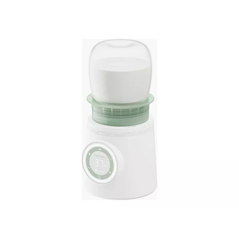 Scaldabiberon Momcozy MW003-WH12BA-A — batteria 80W, controllo touch, verde/trasparente/bianco
