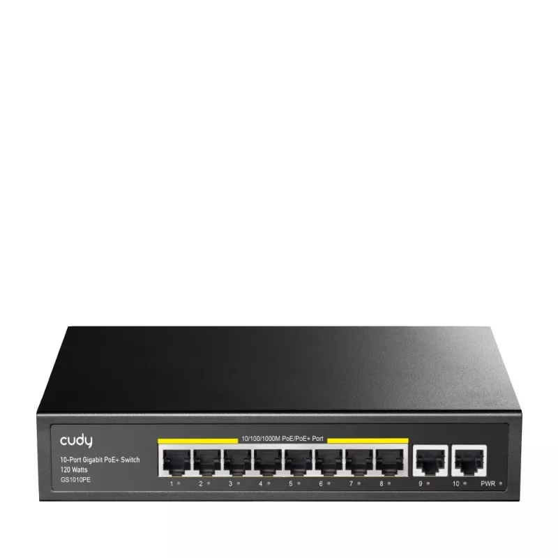 Switch di rete Cudy GS1010PE Gigabit Ethernet 10 porte PoE nero