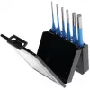 Set cacciaspine 316 D, 6 pezzi (blu, in custodia metallica pieghevole)