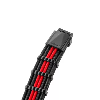 CableMod PRO ModMesh 12VHPWR su 3x cavo PCIe - 45 cm, nero/rosso