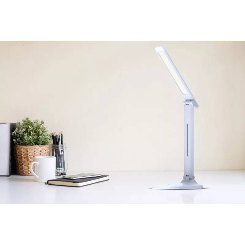 Lampada da tavolo Hawk HW-LAMP01 bianco LED luminosità regolabile, braccio orientabile