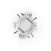 Ubiquiti UACC-Wave-AP-Micro-Mount staffa di montaggio su palo per 4 Wave AP Micro, acciaio inox, palo 25–76 mm, bianca