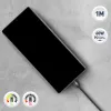Cavo USB-C Tellur TLL155791, 1 m, 3A, nero
