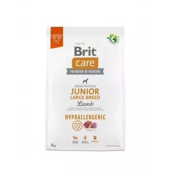 Crocchette per cani Brit Care Hypoallergenic Junior Large Breed Lamb 3 kg — alimento completo per cuccioli di razze grandi