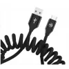 Cavo dati USB a USB-C Tellur Extendable 3A 1,8 m nero