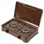 Fornello a gas portatile doppio Ravanson K02BR — 2 zone di cottura, 3,71 kW, GPL (G30), controllo manuale