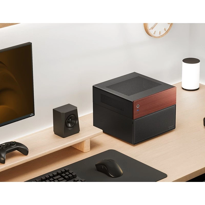 Jonsbo N4 Case Microtower Nero Acciaio robusto Case PC compatto