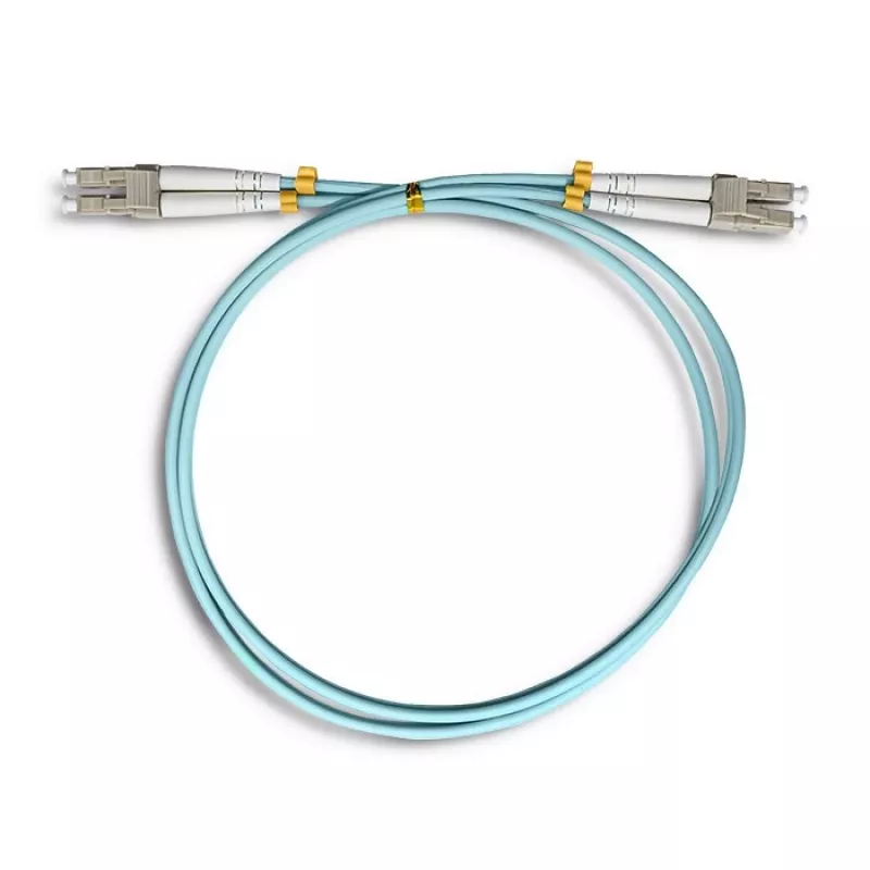Qoltec - Cavo patch - LC/UPC Multimode (M) a LC/UPC Multimode (M) - 1 m - Fibra ottica - Duplex - 50/125 micrometri - OM3 - senza alogeni