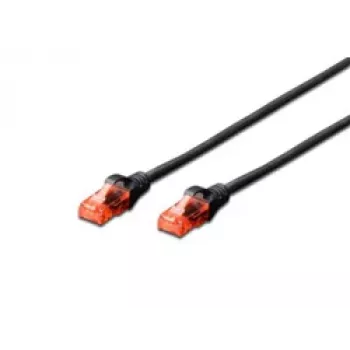 Cavo di rete Digitus CAT 6 U/UTP cavo patch RJ-45 Cat6 3m nero