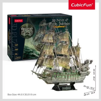 Puzzle 3D LED Flying Dutchman modello L526H, No name — modello illuminato assemblato
