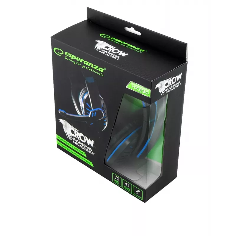 Esperanza EGH330B cuffie nero, blu