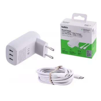 Belkin BoostCharge laptop, smartphone, Universal bianco caricabatterie rapido AC da interno