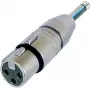 Neutrik - Adattatore audio - XLR3 femmina a jack mono maschio