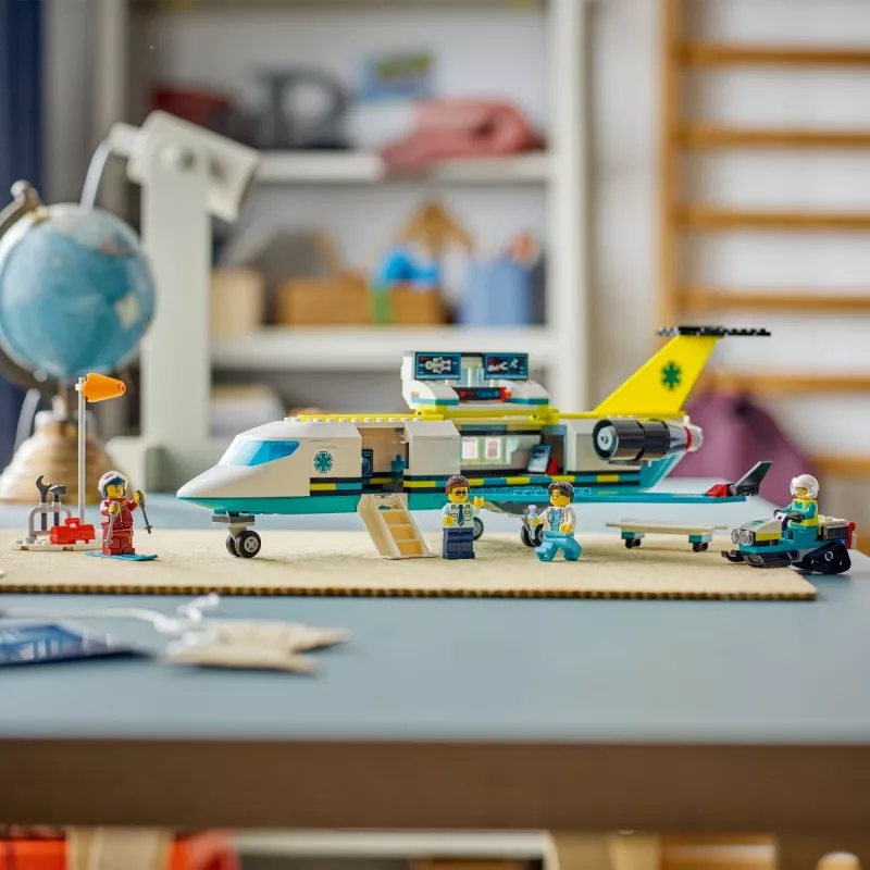 LEGO City Aereo di soccorso 60465 – piccolo set da costruzione aereo di soccorso, 403 pezzi, 4 minifigure, età 6+