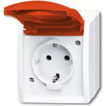 Busch-Jaeger Presa tipo F rosso bianco (2083-0-0839)