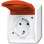 Busch-Jaeger Presa tipo F rosso bianco (2083-0-0839)