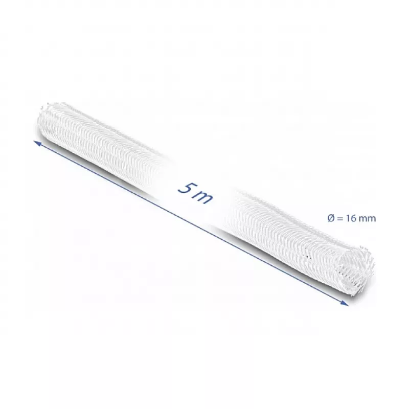 Guaina intrecciata DeLOCK 20809 5 m x 16 mm bianco